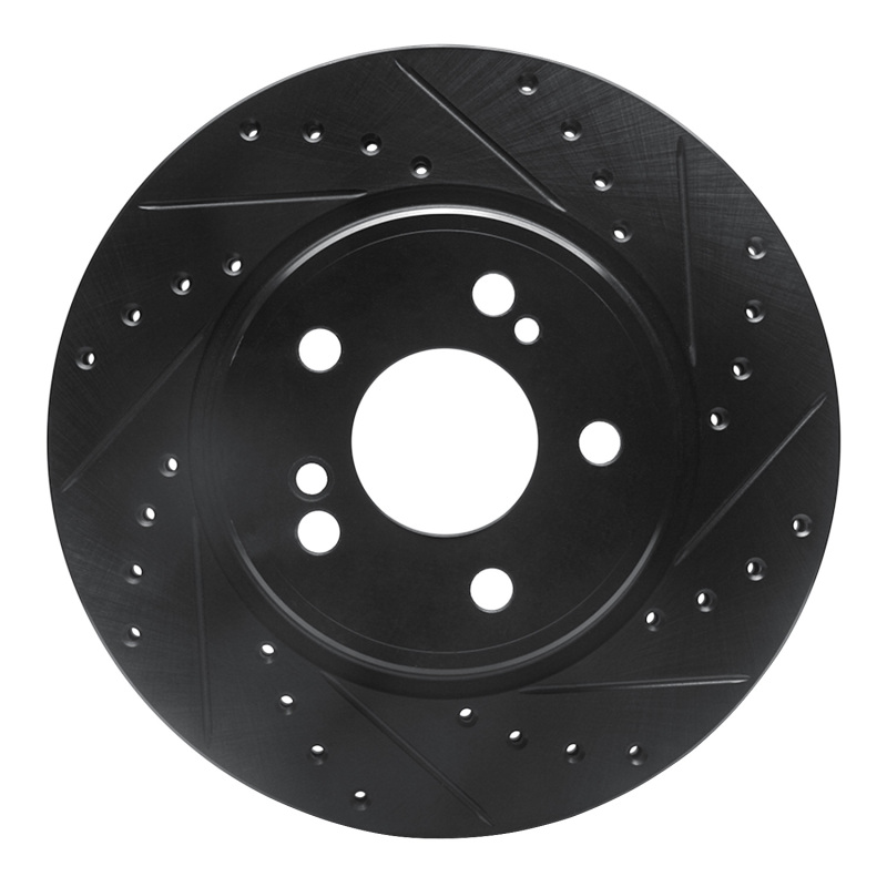 Mercedes-Benz SL600 Brake Rotor (1) - Rear Right - R1 Concepts - Drilled & Slotted - Black - `93-`02 Mercedes-Benz SL600 Brake Rotor (1) - Rear Right - R1 Concepts - Drilled & Slotted - Black - `93-`02